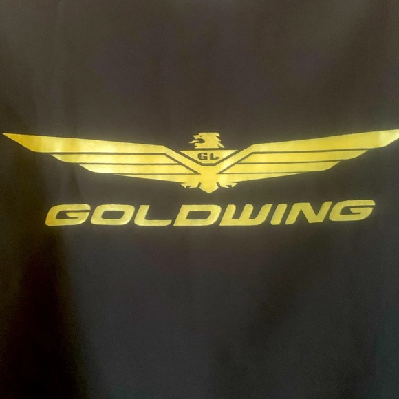 HONDA GOLDWING ROCKET Black Biker Motorcycle Zip Jacket - Size Large - Picture 5 of 8